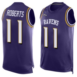 Elite Men's Seth Roberts Purple Jersey - #11 Football Baltimore Ravens Player Name & Number Tank Top