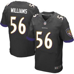 Elite Men's Tim Williams Black Alternate Jersey - #56 Football Baltimore Ravens
