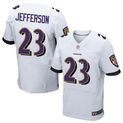 Elite Men's Tony Jefferson White Road Jersey - #23 Football Baltimore Ravens