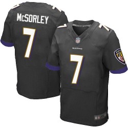Elite Men's Trace McSorley Black Alternate Jersey - #7 Football Baltimore Ravens