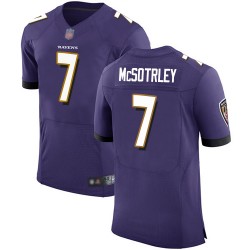 Elite Men's Trace McSorley Purple Home Jersey - #7 Football Baltimore Ravens Vapor Untouchable