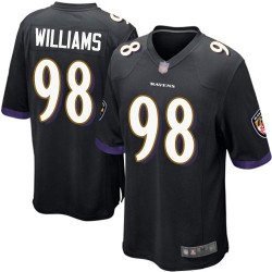 Game Men's Brandon Williams Black Alternate Jersey - #98 Football Baltimore Ravens