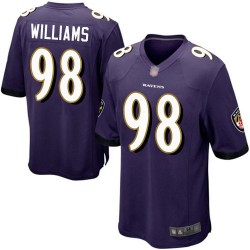 Game Men's Brandon Williams Purple Home Jersey - #98 Football Baltimore Ravens