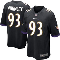 Game Men's Chris Wormley Black Alternate Jersey - #93 Football Baltimore Ravens