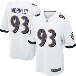 Game Men's Chris Wormley White Road Jersey - #93 Football Baltimore Ravens