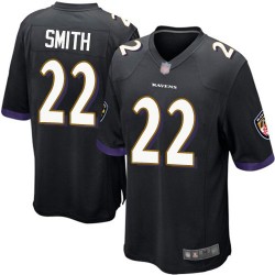 Game Men's Jimmy Smith Black Alternate Jersey - #22 Football Baltimore Ravens