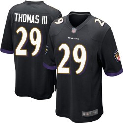 Game Men's Earl Thomas III Black Alternate Jersey - #29 Football Baltimore Ravens
