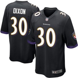 Game Men's Kenneth Dixon Black Alternate Jersey - #30 Football Baltimore Ravens