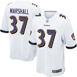Game Men's Iman Marshall White Road Jersey - #37 Football Baltimore Ravens