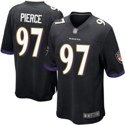Game Men's Michael Pierce Black Alternate Jersey - #97 Football Baltimore Ravens
