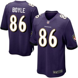 Game Men's Nick Boyle Purple Home Jersey - #86 Football Baltimore Ravens