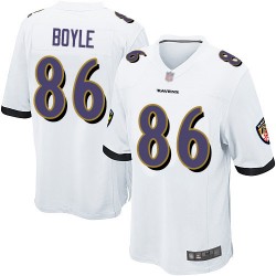 Game Men's Nick Boyle White Road Jersey - #86 Football Baltimore Ravens