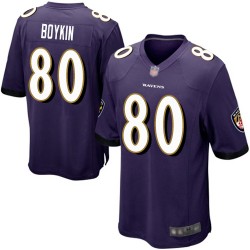 Game Men's Miles Boykin Purple Home Jersey - #80 Football Baltimore Ravens