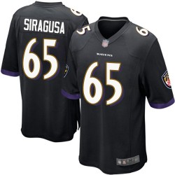 Game Men's Nico Siragusa Black Alternate Jersey - #65 Football Baltimore Ravens