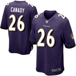 Game Men's Maurice Canady Purple Home Jersey - #26 Football Baltimore Ravens