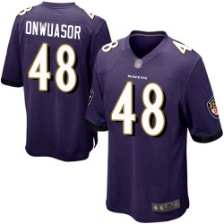 Game Men's Patrick Onwuasor Purple Home Jersey - #48 Football Baltimore Ravens