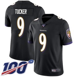 Limited Men's Justin Tucker Black Alternate Jersey - #9 Football Baltimore Ravens 100th Season Vapor Untouchable