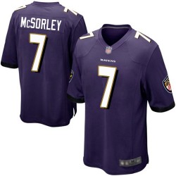 Game Men's Trace McSorley Purple Home Jersey - #7 Football Baltimore Ravens