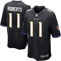 Game Men's Seth Roberts Black Alternate Jersey - #11 Football Baltimore Ravens