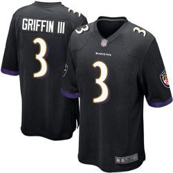 Game Men's Robert Griffin III Black Alternate Jersey - #3 Football Baltimore Ravens