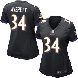 Game Women's Anthony Averett Black Alternate Jersey - #34 Football Baltimore Ravens