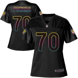 Game Women's Ben Powers Black Jersey - #70 Football Baltimore Ravens Fashion