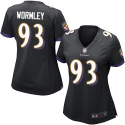 Game Women's Chris Wormley Black Alternate Jersey - #93 Football Baltimore Ravens