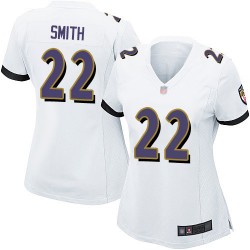 Game Women's Jimmy Smith White Road Jersey - #22 Football Baltimore Ravens