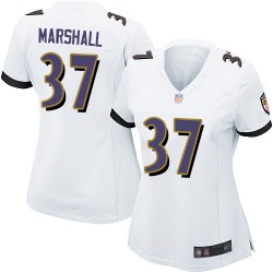 Game Women's Iman Marshall White Road Jersey - #37 Football Baltimore Ravens