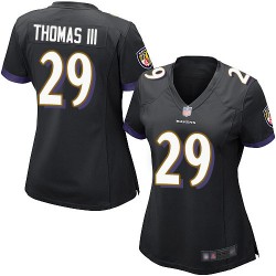 Game Women's Earl Thomas III Black Alternate Jersey - #29 Football Baltimore Ravens