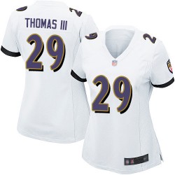 Game Women's Earl Thomas III White Road Jersey - #29 Football Baltimore Ravens