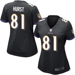 Game Women's Hayden Hurst Black Alternate Jersey - #81 Football Baltimore Ravens