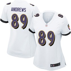 Game Women's Mark Andrews White Road Jersey - #89 Football Baltimore Ravens