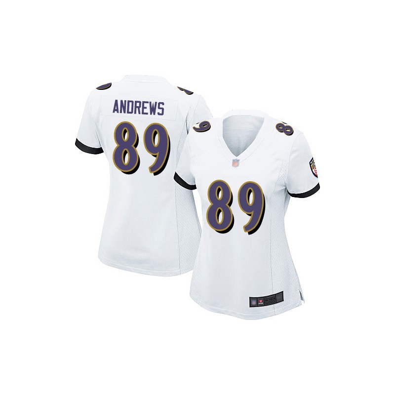 Game Women's Mark Andrews White Road Jersey - #89 Football Baltimore Ravens  Size S