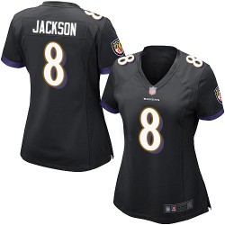 Game Women's Lamar Jackson Black Alternate Jersey - #8 Football Baltimore Ravens