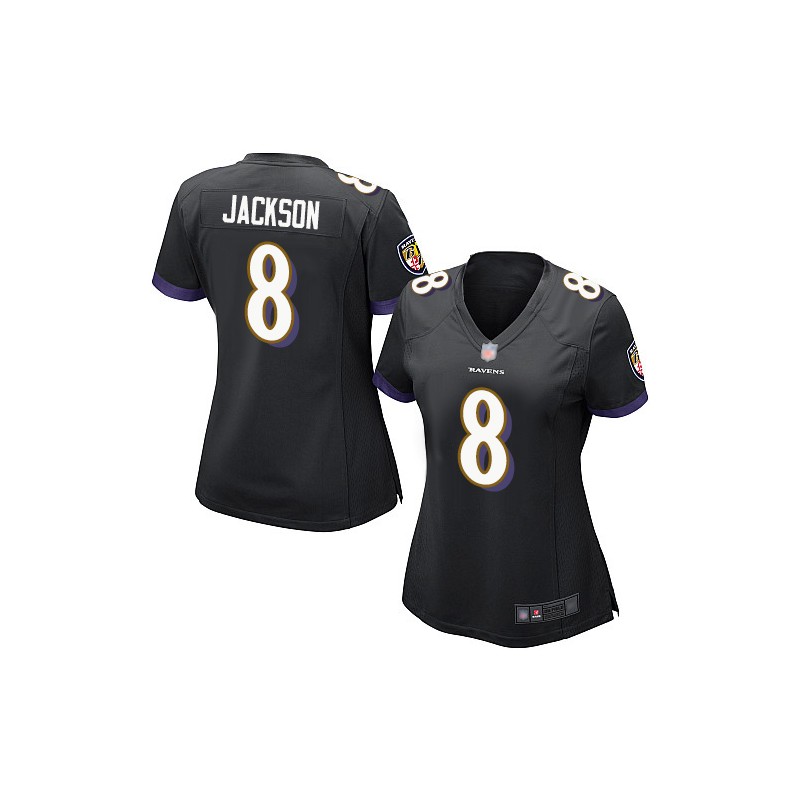 Game Women's Lamar Jackson Black Alternate Jersey - #8 Football Baltimore  Ravens Size S