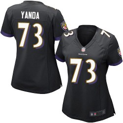 Game Women's Marshal Yanda Black Alternate Jersey - #73 Football Baltimore Ravens