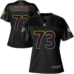 Game Women's Marshal Yanda Black Jersey - #73 Football Baltimore Ravens Fashion