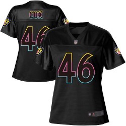 Game Women's Morgan Cox Black Jersey - #46 Football Baltimore Ravens Fashion
