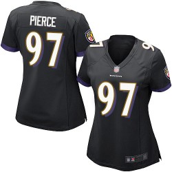 Game Women's Michael Pierce Black Alternate Jersey - #97 Football Baltimore Ravens