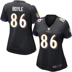 Game Women's Nick Boyle Black Alternate Jersey - #86 Football Baltimore Ravens
