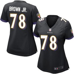 Game Women's Orlando Brown Jr. Black Alternate Jersey - #78 Football Baltimore Ravens