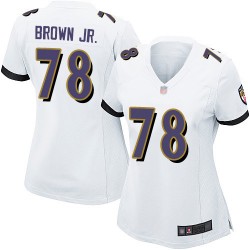 Game Women's Orlando Brown Jr. White Road Jersey - #78 Football Baltimore Ravens