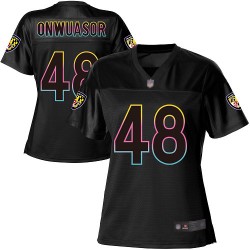 Game Women's Patrick Onwuasor Black Jersey - #48 Football Baltimore Ravens Fashion