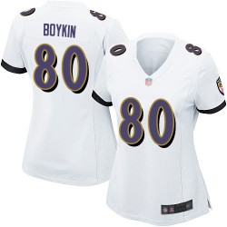 Game Women's Miles Boykin White Road Jersey - #80 Football Baltimore Ravens