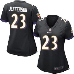 Game Women's Tony Jefferson Black Alternate Jersey - #23 Football Baltimore Ravens
