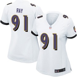 Game Women's Shane Ray White Road Jersey - #91 Football Baltimore Ravens