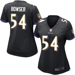 Game Women's Tyus Bowser Black Alternate Jersey - #54 Football Baltimore Ravens