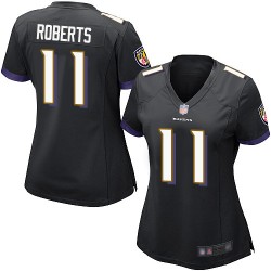 Game Women's Seth Roberts Black Alternate Jersey - #11 Football Baltimore Ravens