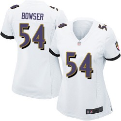 Game Women's Tyus Bowser White Road Jersey - #54 Football Baltimore Ravens